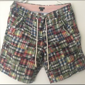 J. Crew madras print patchwork shorts - SIZE 6